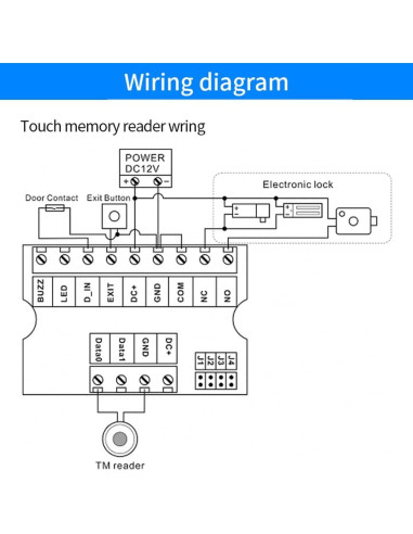 Controlador de Acceso Independiente BSTUOKEY SK13 12V RFID