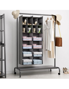Organizador de Closet Colgante Ofiray-Home 6 Niveles 16 Compartimentos 2