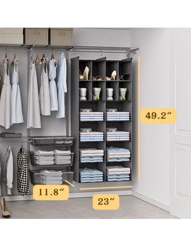Organizador de Closet Colgante Ofiray-Home 6 Niveles 16 Compartimentos