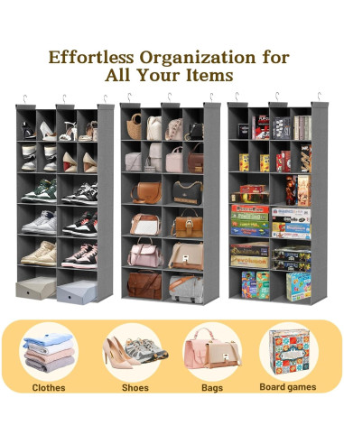 Organizador de Closet Colgante Ofiray-Home 6 Niveles 16 Compartimentos