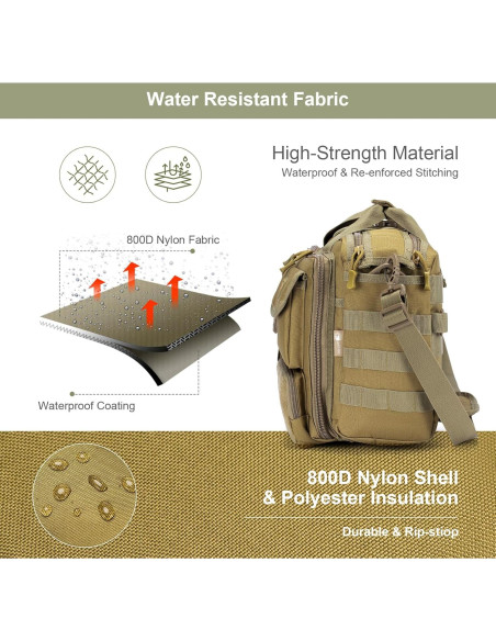 Bolsa Mensajera Táctica Stypos 35,56 cm Caqui para Laptop