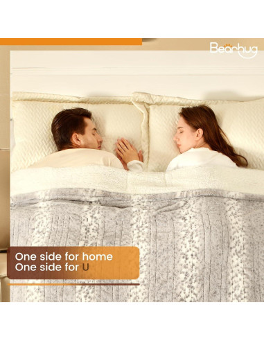 Manta Eléctrica Bearhug Queen 213x229 cm, 10 Niveles de Calor