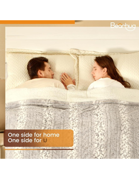 Manta Eléctrica Bearhug Queen 213x229 cm, 10 Niveles de Calor