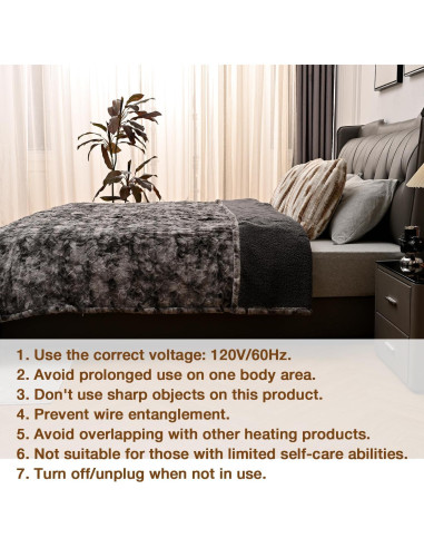 Manta Eléctrica Bearhug Queen 213x229 cm, 10 Niveles de Calor
