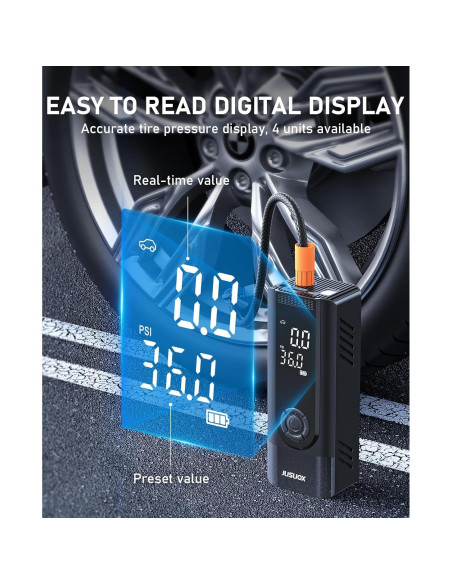 Compresor de Aire JUSUOX CZK-5642 150 PSI Portátil Inalámbrico