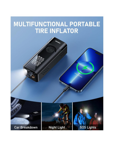 Compresor de Aire JUSUOX CZK-5642 150 PSI Portátil Inalámbrico