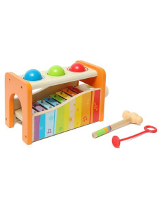 Banco de Golpes Hape con Xilófono Amarillo - Juguete Musical