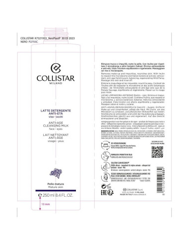 Leche Limpiadora Anti-Envejecimiento Collistar 248 ml