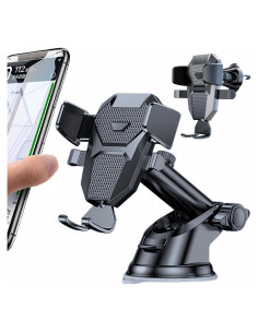 Soporte para Teléfono de Coche NIJIZS 3 en 1 Ventosa Fuerte
