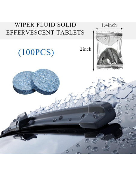 100 Tabletas de Limpieza Parabrisas Yourkar 0.24 kg Ecológicas