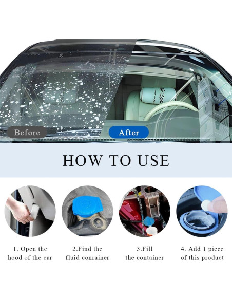 100 Tabletas de Limpieza Parabrisas Yourkar 0.24 kg Ecológicas