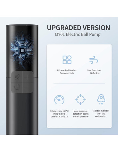 Bomba Eléctrica Pumteck MY01 para Pelotas - 4 Modos