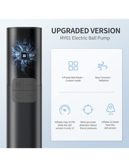 Bomba Eléctrica Pumteck MY01 para Pelotas - 4 Modos