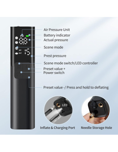 Bomba Eléctrica Pumteck MY01 para Pelotas - 4 Modos