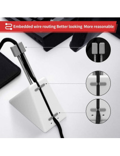 Soporte para Cable de Ratón Hotline Games Bungee Clip 10cm Blanco 2