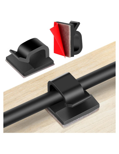 60 Clips Adhesivos para Cables TidyHelper Multiusos