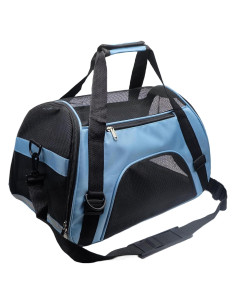 Transportín Suave Tecageaon Pequeño Azul para Mascotas