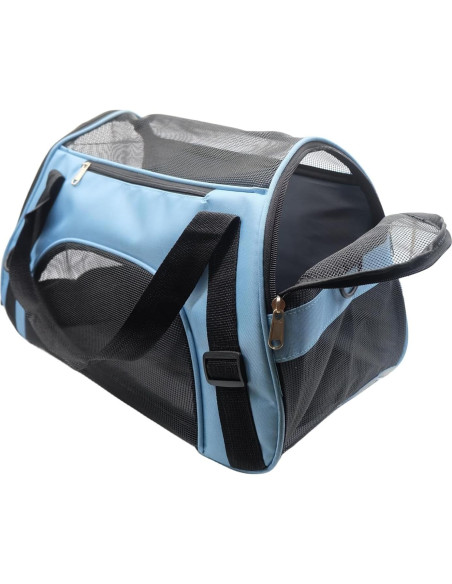 Transportín Suave Tecageaon Pequeño Azul para Mascotas