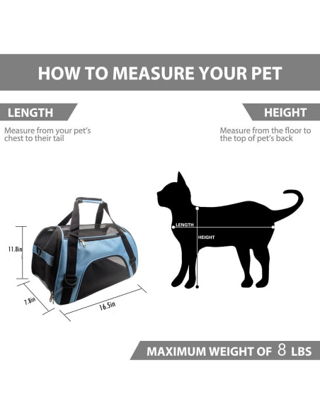 Transportín Suave Tecageaon Pequeño Azul para Mascotas