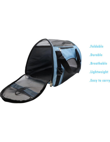 Transportín Suave Tecageaon Pequeño Azul para Mascotas