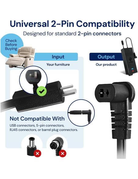 Batería Universal The Blue Cactus 2500mAh para Reclinables