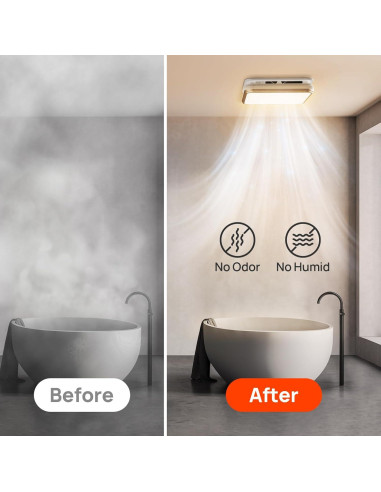 Ventilador de Baño Consciot con Luz LED 1500lm 110/160 CFM