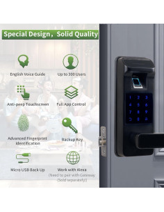 Cerradura Inteligente HARFO A01 Huella Dactilar y App 2