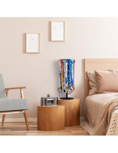 Soporte para Medallas Shimeyao Ajustable 20+ Medallas Negro