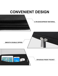 Funda Protectora para Laptop 14" ampoock - Negra, Acolchada 2
