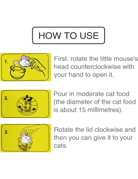 Dispensador de Comida para Gatos Tiopeia 5x7 cm Juguete Interactivo