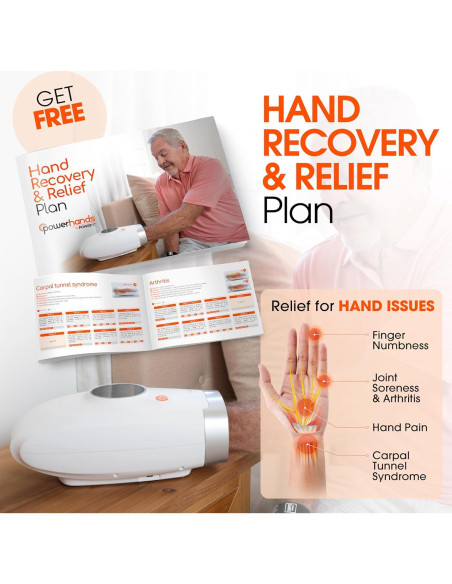 Masajeador de Manos Powerhands con Calor y Compresión