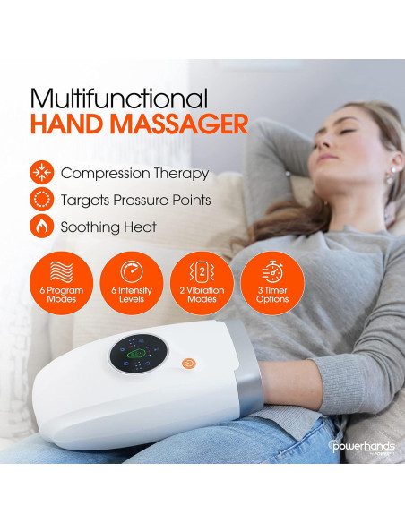 Masajeador de Manos Powerhands con Calor y Compresión