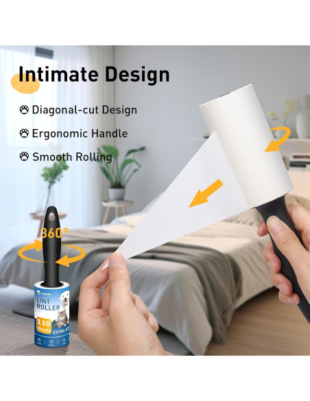 Rodillo Removedor de Pelo de Mascotas CasaCulina 220 Hojas