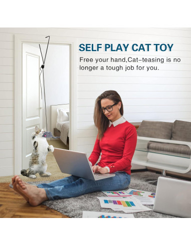 Juguete Interactivo para Gatos Kalimdor con Plumas