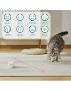 Juguete Láser para Gatos CALEMBOU con Tumbler y Carga USB 2