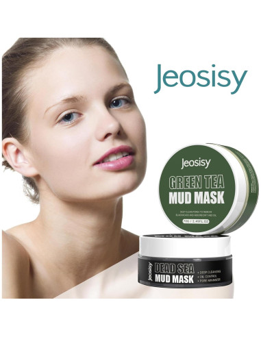 Mascarilla Facial de Barro del Mar Muerto y Té Verde 160g