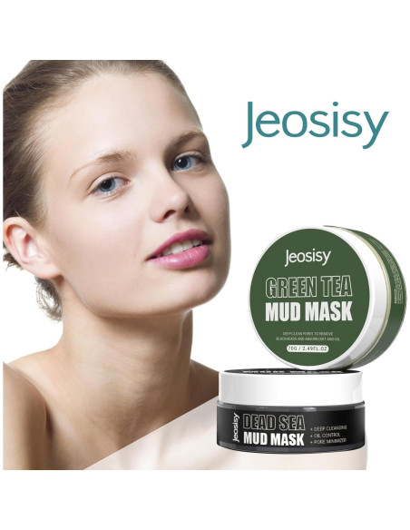 Mascarilla Facial de Barro del Mar Muerto y Té Verde 160g