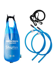 Bolsa de Agua de Gravedad ShuRex 12L con 2 Tubos de Salida