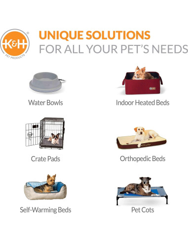 Cama Elevada K&H para Mascotas Pequeña 48 cm Gris