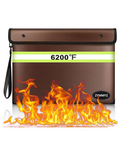 Bolsa de Documentos ZYMMYZ a Prueba de Fuego 35.31x26.92cm