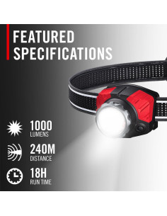 Linterna Frontal LED Coast FL85R 1000 Lúmenes Recargable 2