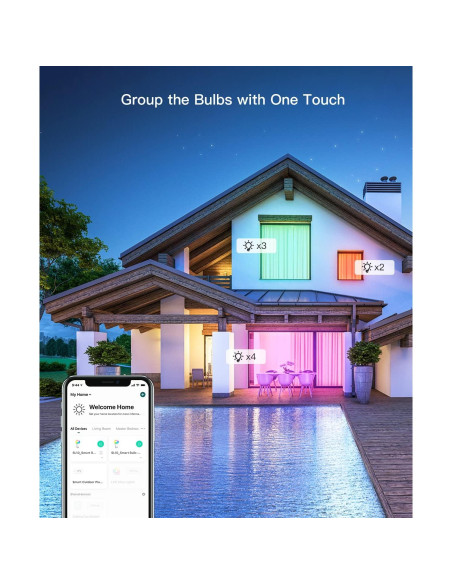 Bombillas Inteligentes TREATLIFE A19 E26 9W 800 Lúmenes 4 Pack