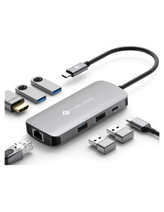Hub USB C NOVOO 7-en-1 4K HDMI Ethernet 100W PD