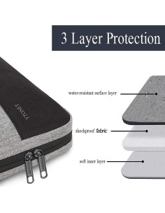 Funda para Laptop Ytonet 15.6" Gris Resistente al Agua 2