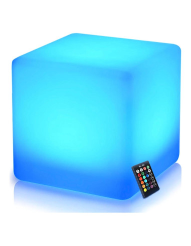 Silla Cubo LED Mr.Go 16" Recargable RGB Control Remoto