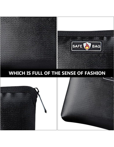 Bolsa a Prueba de Fuego DOITOOL 17x12cm para Efectivo