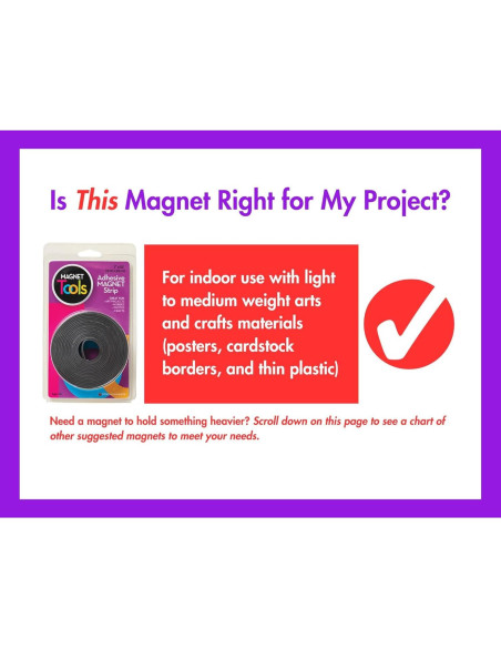 Tira Magnética Adhesiva Dowling 2.54 cm x 3.05 m para Manualidades