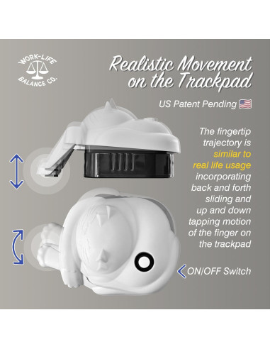 Jiggler de Touchpad Inalámbrico Work-Life Balance Gato Gris