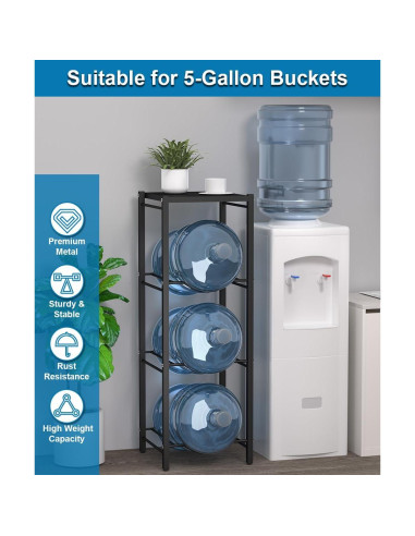 Soporte para Jarras de Agua Mocomax 4 Niveles Negro