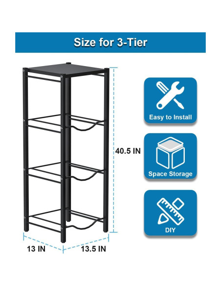 Soporte para Jarras de Agua Mocomax 4 Niveles Negro Soporte para Jarras de Agua Mocomax 4 Niveles Negro